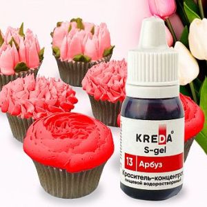 Краситель пищевой гелевый Синий электро 20мл 1/10шт Kreda