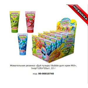 Жевательная резинка «ДУЙ ПУЗЫРЬ! Bubbie gum крем MIX» 22 гр