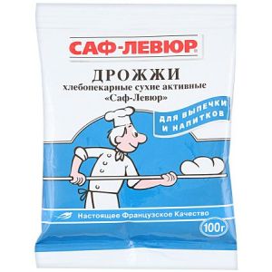 Дрожжи Саф Левюр 100гр 1/20шт/4бл 1/80шт