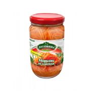 Морковь По-корейски Деликатесная т/б 350гр Луговица 1*12