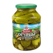Огурцы соленые ст/б 1500гр по-домашнему ЗНАТОК 1/6шт