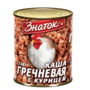 Каша гречневая с КУРИЦЕЙ ж/б 338гр ГОСТ ЗНАТОК 1/30шт