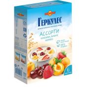 Каша Овсяная ГЕРКУЛЕС МОМЕНТ АССОРТИ №3 (клуб./абрик./вишня) 210 гр 35гр*6   1/7шт
