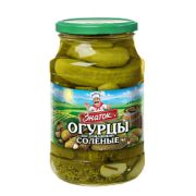 Огурцы соленые ст/б 900гр по-домашнему ЗНАТОК 1/6шт